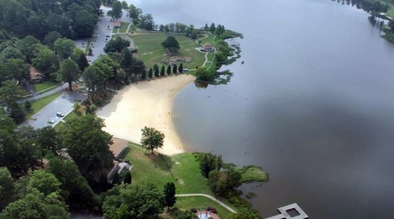 Cauble Park, home of Lake Acworth, is owned by the city of Acworth. The city may become 22 acres larger if the Board of Aldermen approves this annexation on Feb. 7 for a residential/campground business already in existence “with no changes” proposed but opposed by the Cobb County commissioners. (Courtesy of Acworth)