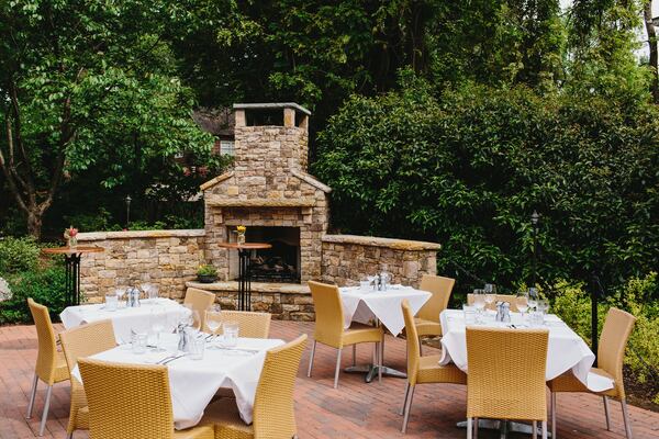Sip on spiked coffee on Table & Main's pretty patio, with fireplace heat and entertainment.