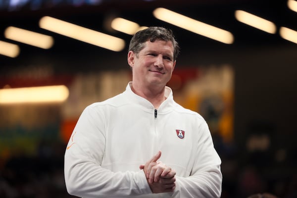 Karl Smesko, in his first season leading the franchise, is thrilled about the opportunity sitting ahead for this team. “Home-court advantage is important,” Smesko said after the Dream’s win against the Sparks on Friday. “I’m just hoping that our fans are great, they’re loud, they’re engaged.” (Jason Getz/AJC)