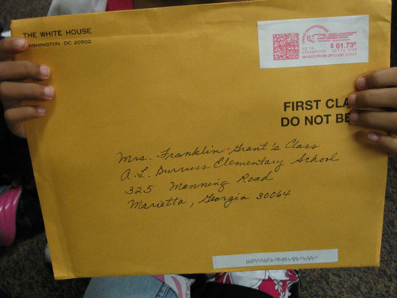 Marietta kids send Flat Stanley to White House