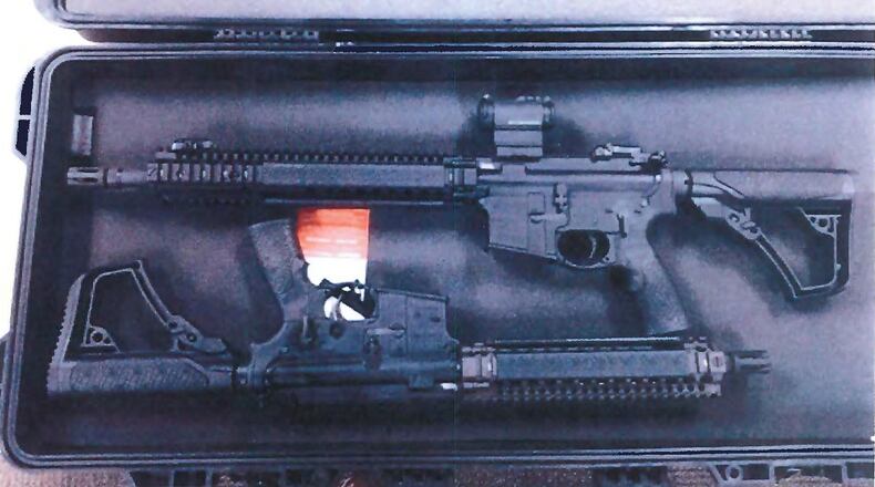 Two fully automatic rifles that Atlanta police say were owned by the city’s former chief financial officer Jim Beard. The city provided federal prosecutors with information about the purchase of the weapons in response to a subpoena in relation to the ongoing federal corruption investigation of Atlanta City Hall. (Atlanta Police Department)