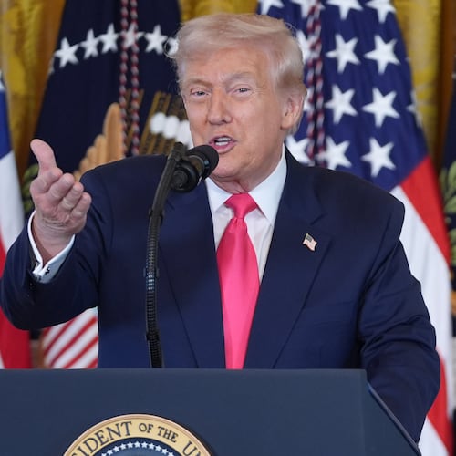 President Donald Trump speaks during an event on foster care in the East Room of the at the White House, Thursday, Nov. 13, 2025, in Washington. (AP Photo/Evan Vucci)