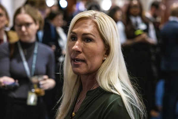 U.S. Rep. Marjorie Taylor Greene, R-Rome, is marking her final days as a member of Congress. (Anna Rose Layden/The New York Times)