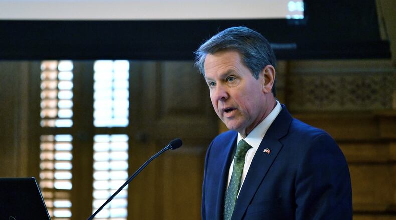 Georgia Gov. Brian Kemp addresses the 2020 Season Joint Budget hearings on Tuesday, January 21, 2020.(Hyosub Shin / Hyosub.Shin@ajc.com)