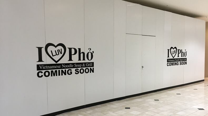 I Luv Pho will open at Town Center at Cobb mall's entrance below the food court between JCPenney and Belk.