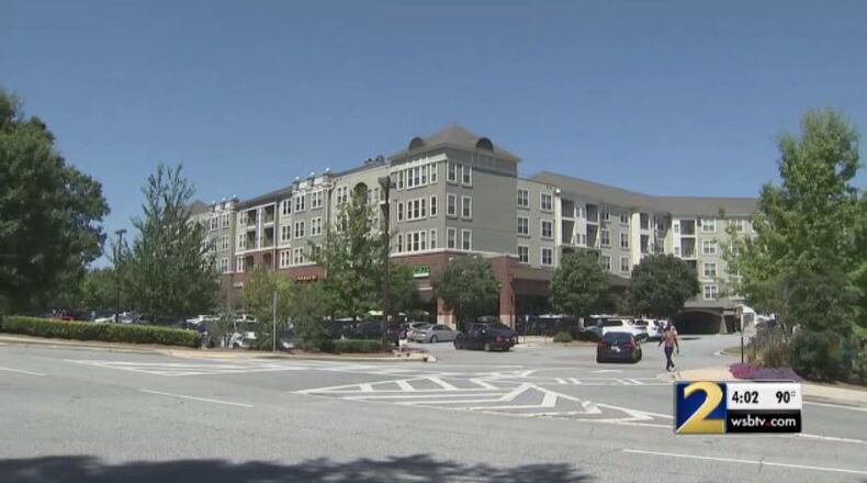 The robbery took place at these apartments off Glenridge Drive in Sandy Springs.