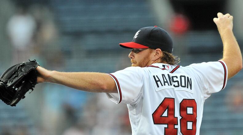 Former Braves pitcher Tommy Hanson died Monday. Hyosub Shin / hshin@ajc.com