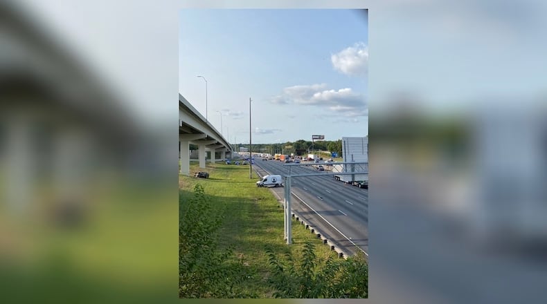 A fiery crash involving two vehicles left a man dead Wednesday afternoon on I-75 South in Marietta.