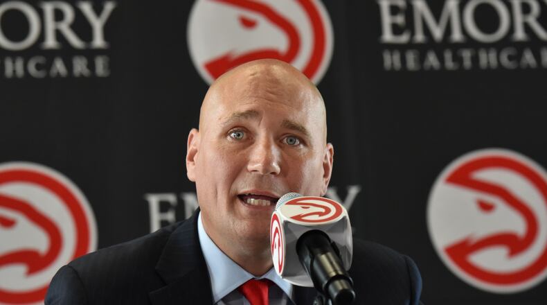 Hawks GM Travis Schlenk will tell you that winning - even at the expense of draft position - is just the best. HYOSUB SHIN / HSHIN@AJC.COM