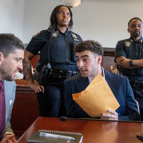 Luigi Mangione appears at a hearing in Manhattan Criminal Court in New York, Wednesday, June 17, 2026. (Steven Hirsch/New York Post via AP, Pool)