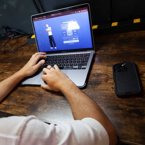 Bruce Perry, 17, demonstrates the possibilities of artificial intelligence by creating an AI companion on Character.AI,, July 15, 2025, in Russellville, Ark. (AP Photo/Katie Adkins, file)