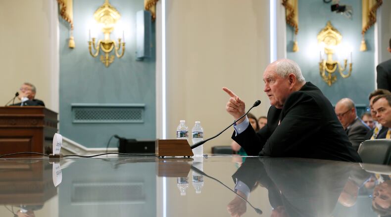 Agriculture Secretary Sonny Perdue testifies before a House agriculture committee earlier this month, in support of increased trade with Cuba. AP/Alex Brandon