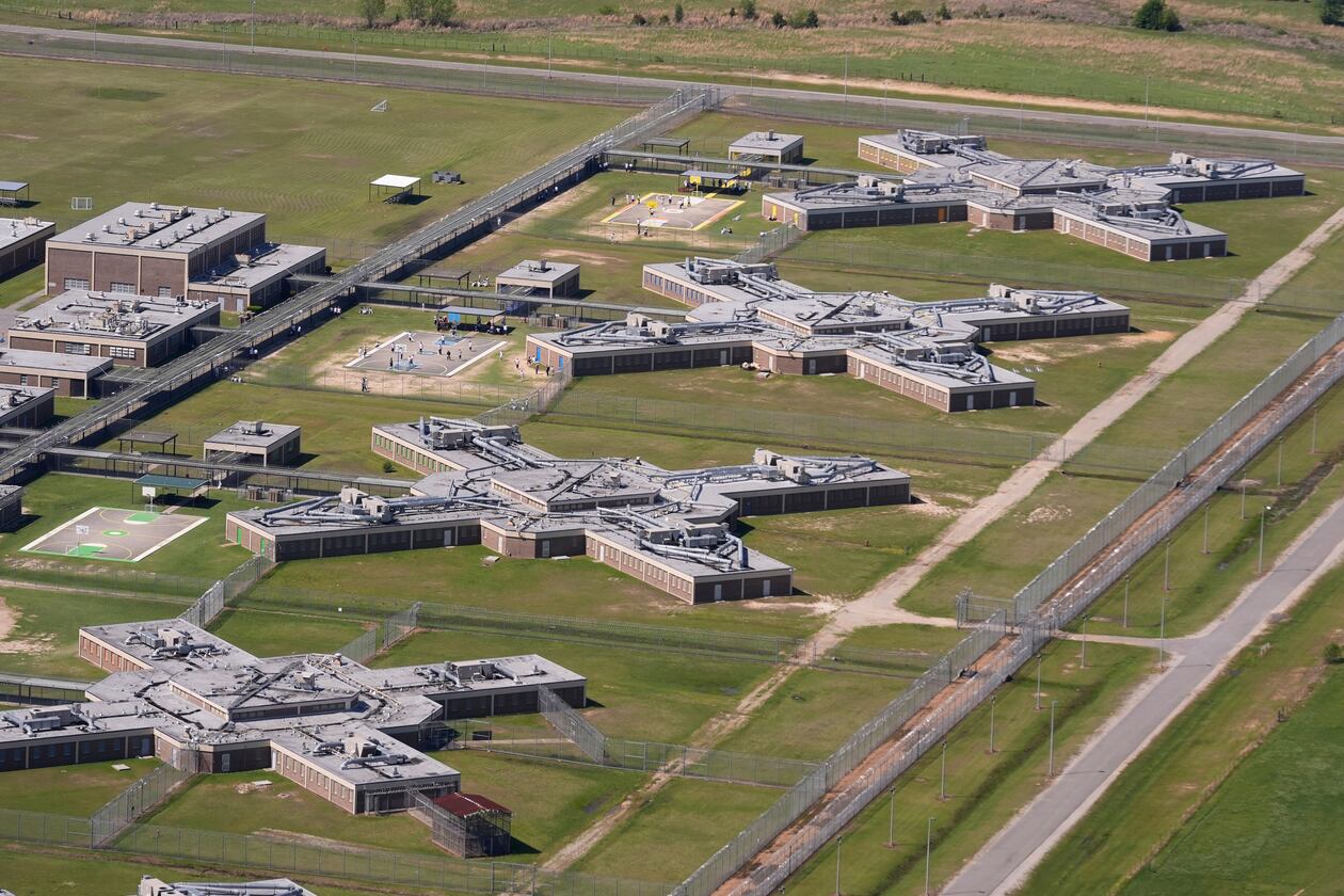 FILE - The Winn Correctional Center, an ICE detention facility, is seen in this aerial photo in Winnfield, La., April 9, 2025. (AP Photo/Gerald Herbert, File)