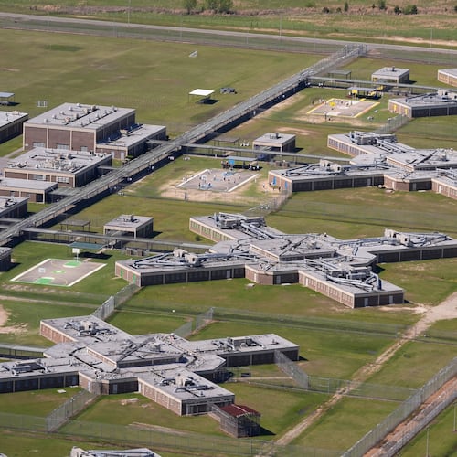 FILE - The Winn Correctional Center, an ICE detention facility, is seen in this aerial photo in Winnfield, La., April 9, 2025. (AP Photo/Gerald Herbert, File)
