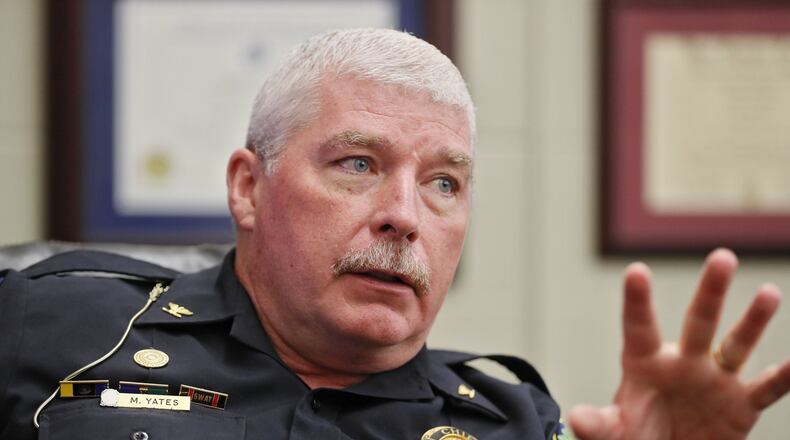 August 8, 2019, 2019 - Griffin - Griffin Police Chief Mike Yates (pictured) and two of his deputies are lobbying the state parole board to release a man, Eric Ferrell, who was convicted of killing a pregnant woman. In three decades of police work, the chief says he’s never met an inmate, a convicted killer no less, whose cause he would take up. Bob Andres / robert.andres@ajc.com