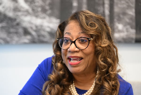 Newly retired Georgia Court of Appeals Judge Yvette Miller speaks during an interview at the Nathan Deal Judicial Center in Atlanta on Friday, January 31, 2025. (Hyosub Shin / AJC)