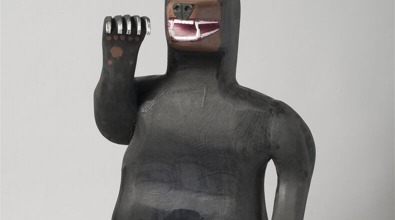 This robust bear was carved by Ivy Billiot. Photo: courtesy High Museum