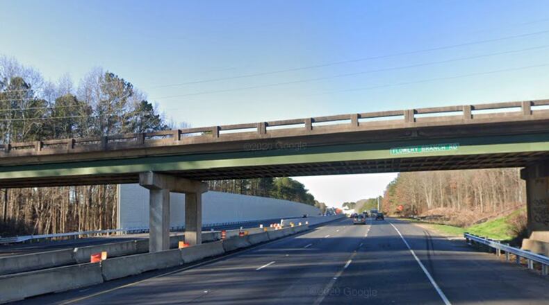 The newly constructed Flowery Branch Road Bridge over Interstate 85 in Buford reopened to motorists June 19. (Google Maps)