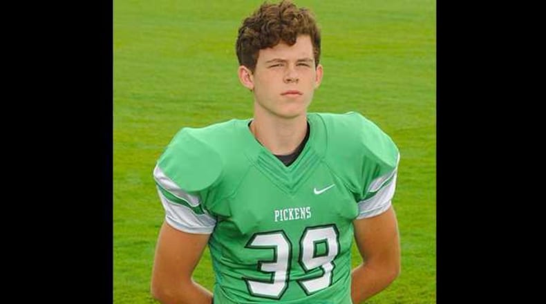 Jordan Simonds was killed in a Saturday crash in Pickens County. (Photo courtesy of knowpickens.com)