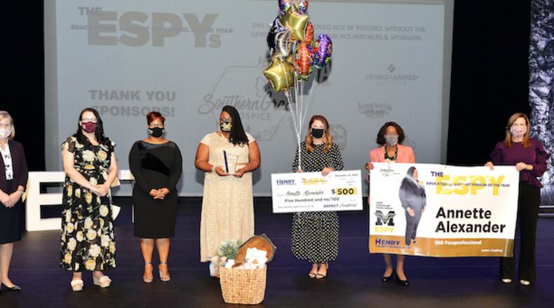 The 2020 ESPY finalists with members of the Board of Education.