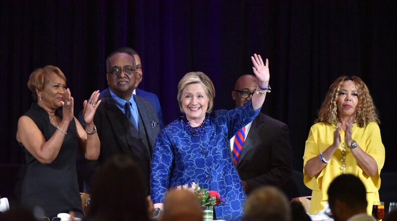 Former presidential candidate Hillary Clinton at the Southern Christian Leadership Conference annual convention in Atlanta on Friday, July 19, 2019. HYOSUB SHIN / AJC