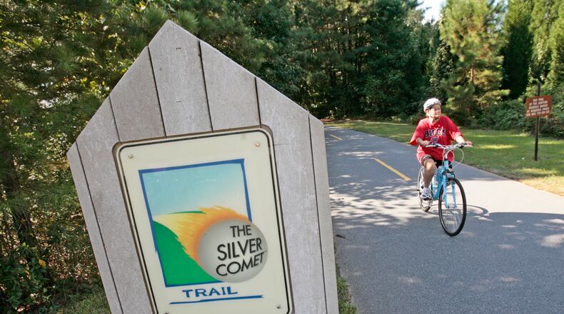 Donna Anderson, from Acworth, has been bike riding with her husband for about six months, and uses the trail regularly.