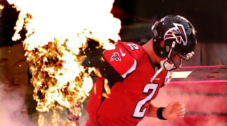 Who could have known that Matt Ryan would catch fire and author a MVP season? (Curtis Compton /ccompton@ajc.com)