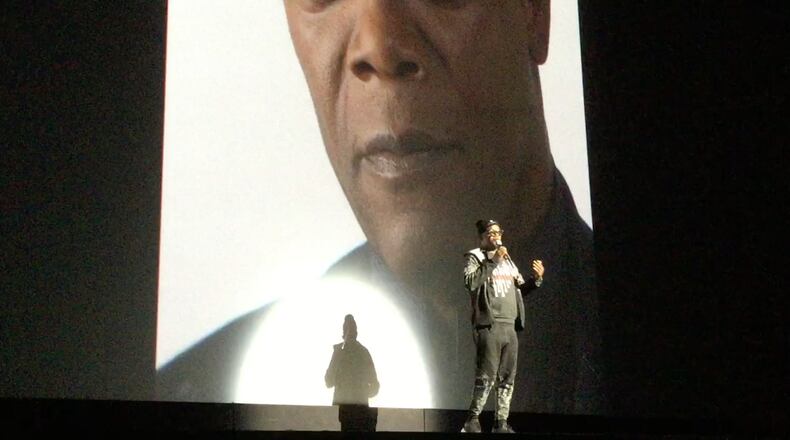 Samuel L. Jackson took the Fox Theatre stage to wild applause. Photo: Jennifer Brett