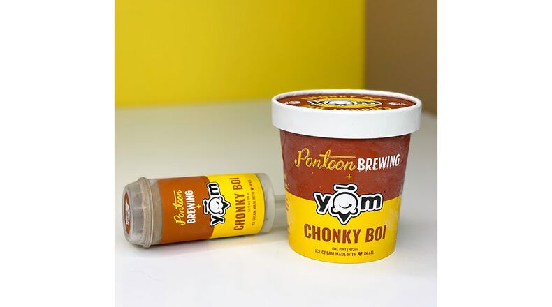 Yom Chonky Boi pint and pop. / Photos courtesy of Yom Ice Cream and Pontoon Brewing