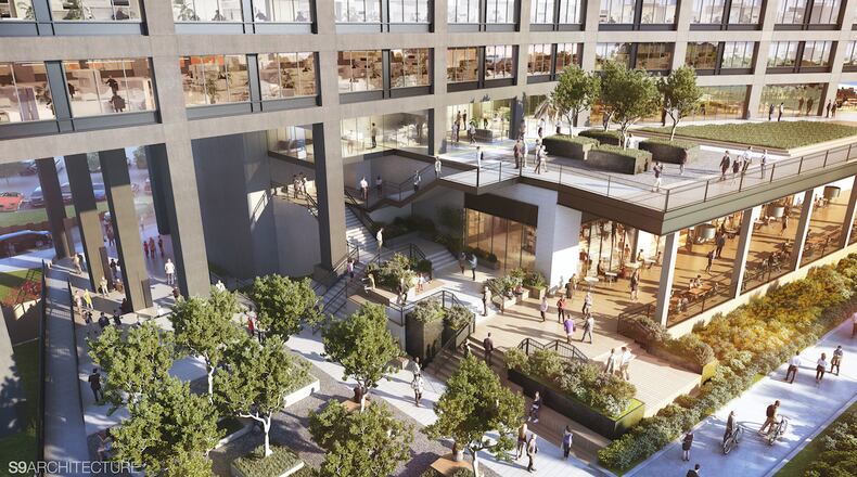 A rendering of 725 Ponce, current home to McKinsey and Company in Atlanta. The company expects to pick a second Midtown building to house its new technology and innovation hub.