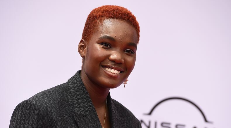 Arlo Parks arrives at the BET Awards on Sunday, June 27, 2021, at the Microsoft Theater in Los Angeles. (Photo by Jordan Strauss/Invision/AP)