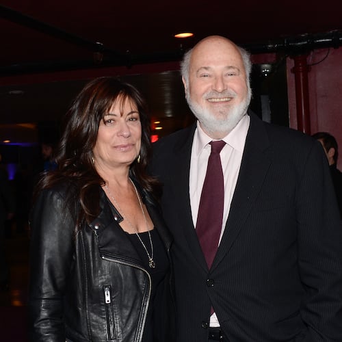 FILE - Actor Rob Reiner and his wife, Michele Singer, arrive for an event on Dec. 17, 2013, in New York. (Photo by Evan Agostini/Invision/AP, File)