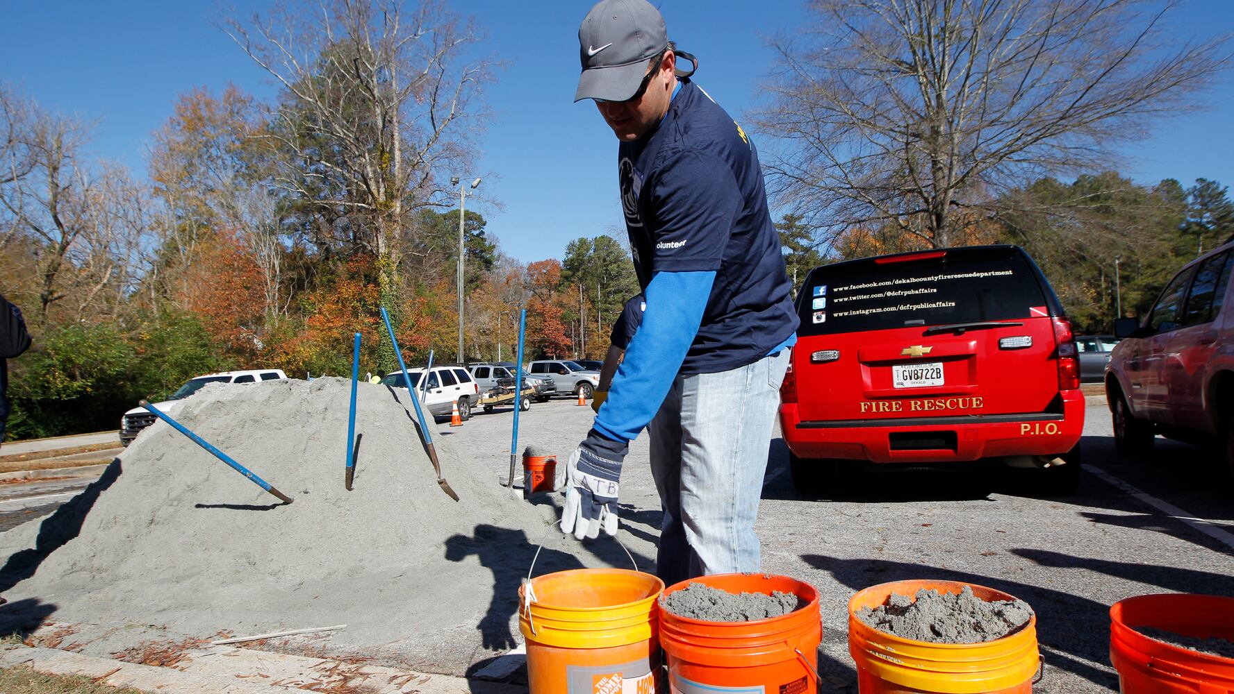 SEC stars build football field in DeKalb