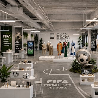 A rendering of the Atlanta Cultural Exchange, which will feature eight days of panel discussions, films and musical performances during the World Cup. (Courtesy of the Atlanta Cultural Exchange)