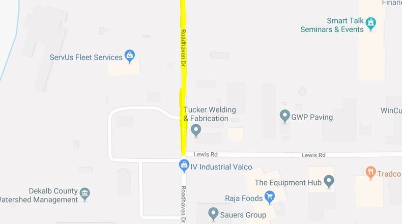 Roadhaven Drive, between Greer Circle and Lewis Road, will be closed through June 7 in order for DeKalb County to repair storm drains. CONTRIBUTED