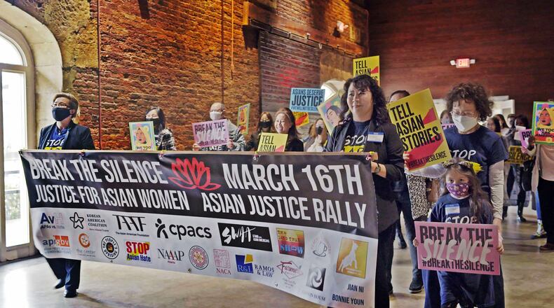 Atlanta's Asian Justice Rally marked the one-year anniversary of the Atlanta shootings inside the Georgia Freight Depot to "Break the Silence". Photo Credit: Jia Li/© Repartee Films