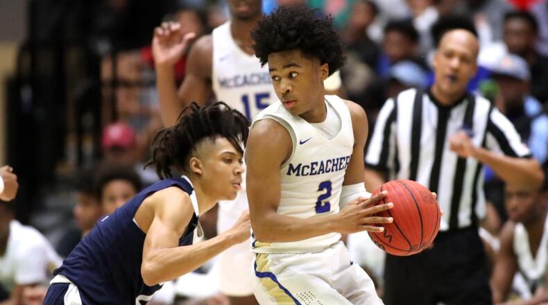 McEachern's Sharife Cooper is a class of 2020 5-star point guard who signed with Auburn. (File photo)