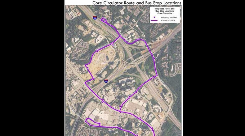 A new bus route will take commuters around Cumberland and fans to SunTrust Park