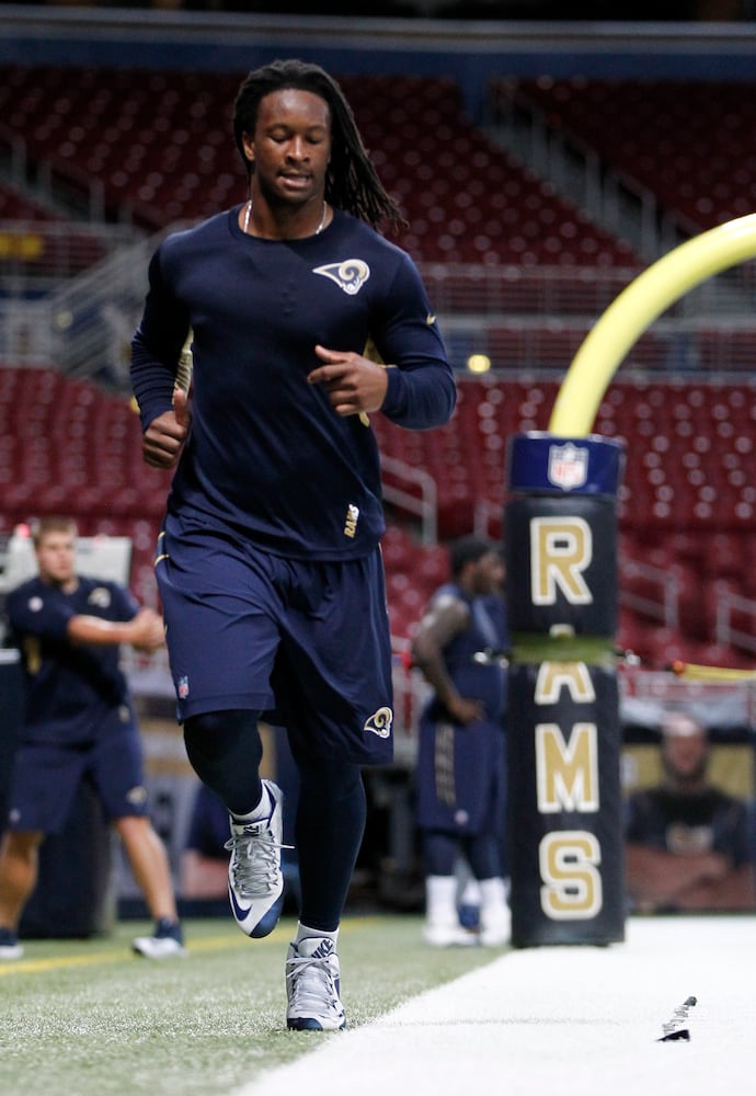 Gurley was selected 10th overall by the St. Louis Rams