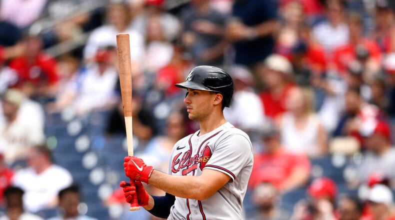 Teams won't be able to shift their defense substantially against Braves hitter Matt Olson next season. (AP Photo/Nick Wass)