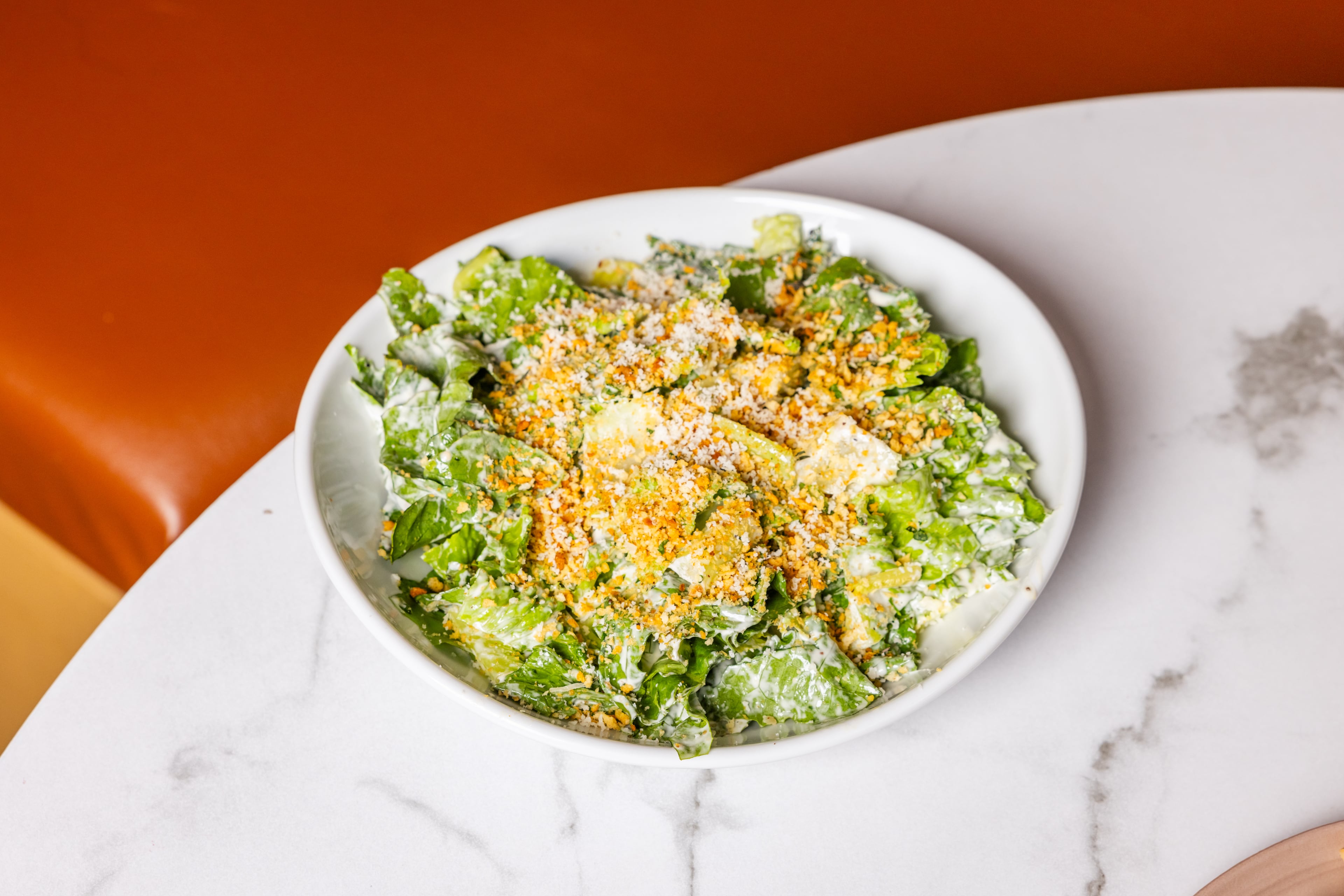 Side Saddle Wine Saloon serves a very good Caesar salad. (Rebecca Carmen/Courtesy of Side Saddle Wine Saloon)