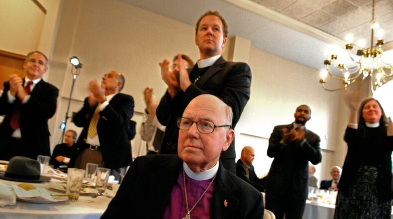 Bishop L. Bevel Jones III, during a celebration of the 50th Anniversary Commemorating the Ministers’ Manifesto of 1957, where he and other pastors issued a statement calling for equal rights regardless of race. Bishop Jones was one of the original signers and one that helped draft the manifesto. (JOEY IVANSCO/staff photo).