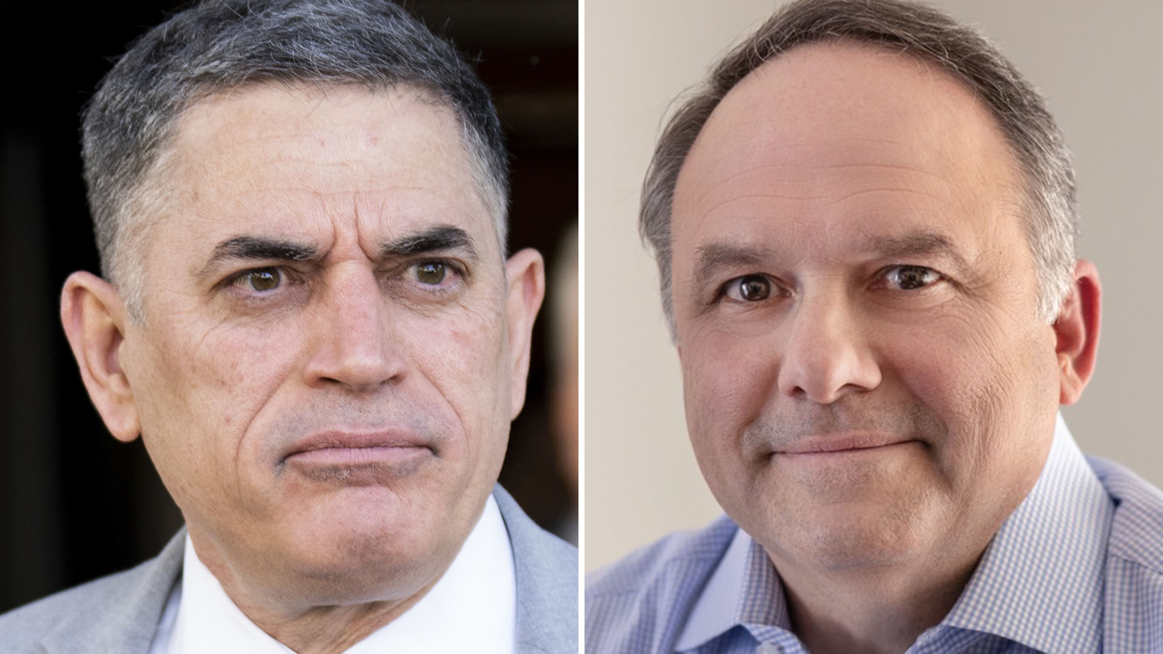 Gainesville Mayor Sam Couvillon (right) hopes to defeat U.S. Rep. Andrew Clyde (left), R-Athens, in next year's Republican primary.