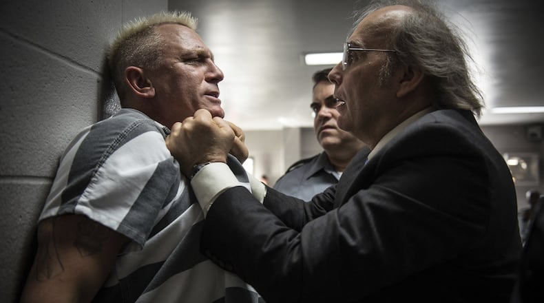 Daniel Craig, left, and Dwight Yoakam star in “Logan Lucky.” Contributed by Claudette Barius/Fingerprint Releasing/Bleecker Street via AP