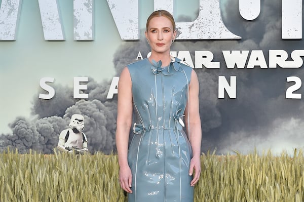 Genevieve O'Reilly poses for photographers upon arrival at a special screening for the second season of Andor, a Star Wars story, on Thursday, April 10, 2025, in London. (Photo by Thomas Krych/Invision/AP)