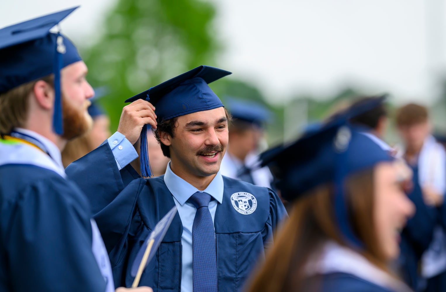 Trenton Hayberg prepares for graduation from Berry College on Saturday, May 9, 2026. (Brant Sanderlin/Berry College) 