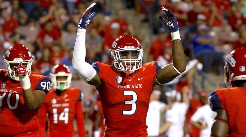 Fresno State linebacker MyKal Walker was selected in the fourth round by the Falcons.