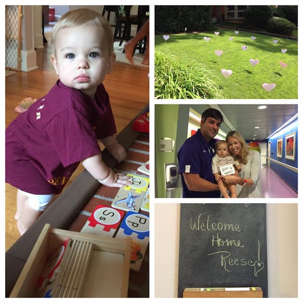 Jenn Hobby posted this sweet collection of photos to celebrate Reese's homecoming after her first round of chemo.