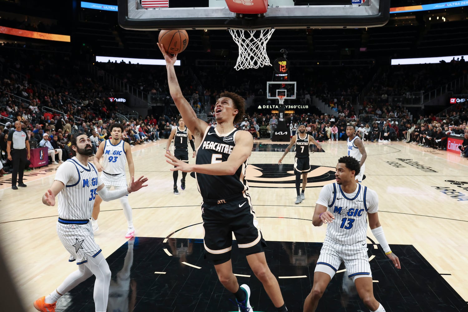 Atlanta Hawks host the Orlando Magic in an NBA game