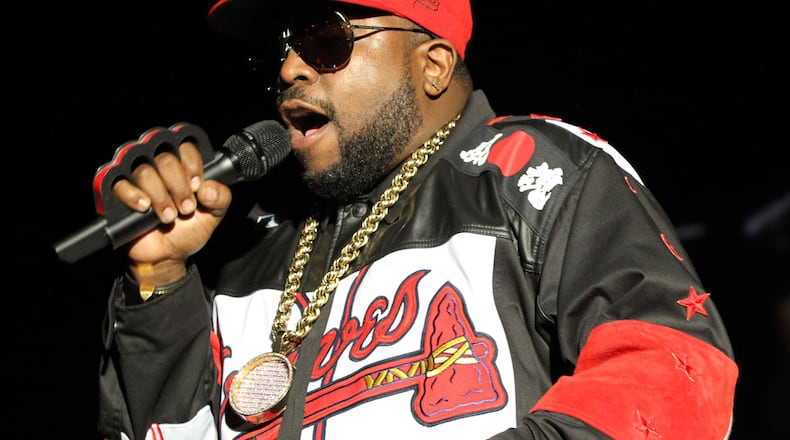Big Boi, of the Atlanta hip hop duo Outkast, performing at Centennial Olympic Park in September 2014. (Robb D. Cohen/RobbsPhotos.com)